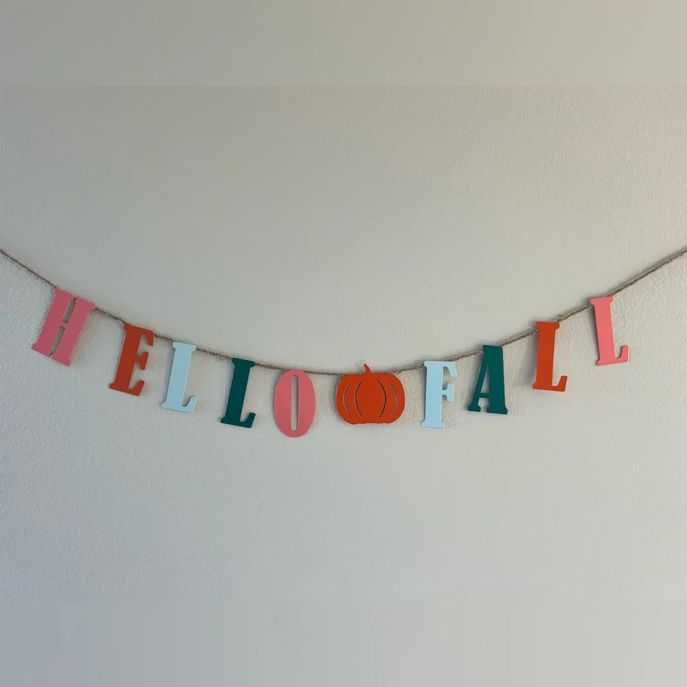 Colorful 'Hello Fall' Banner